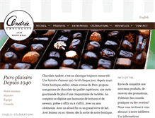 Tablet Screenshot of chocolatsandree.com
